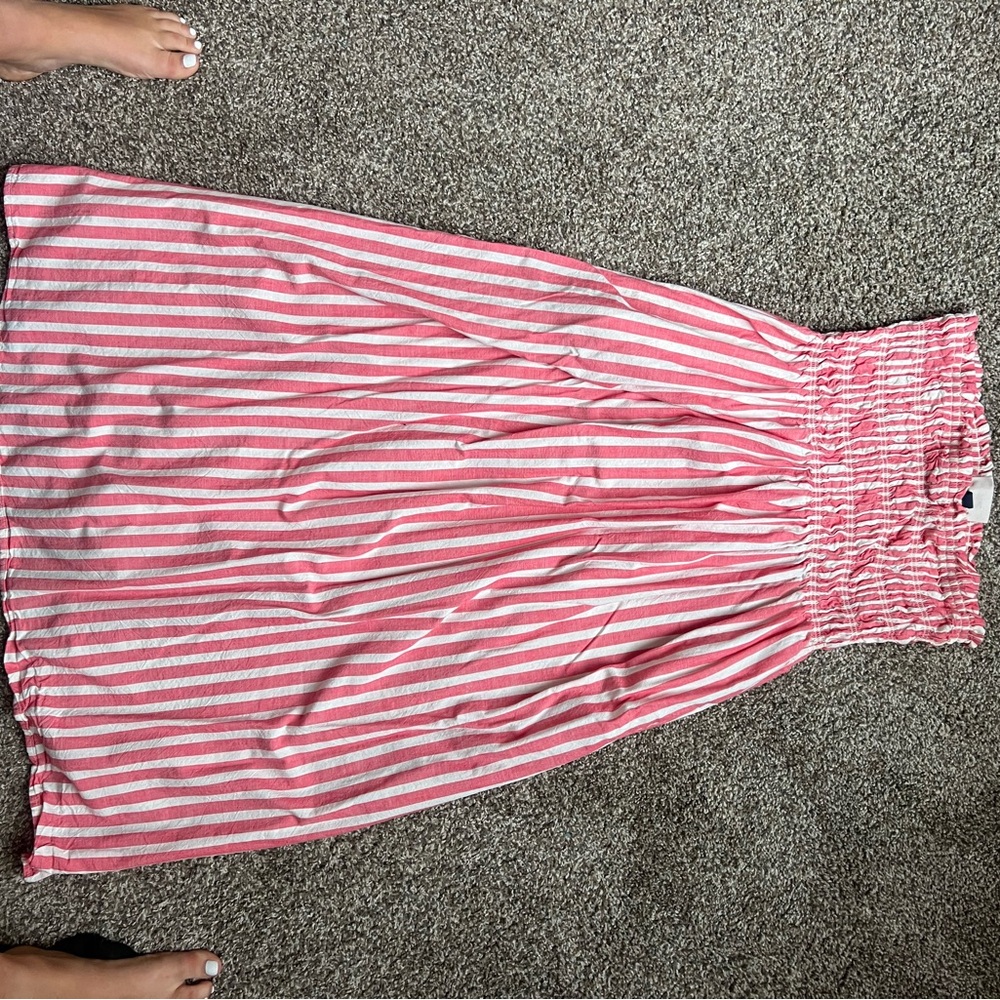 Universal Thread Pink and White Strapless Dress